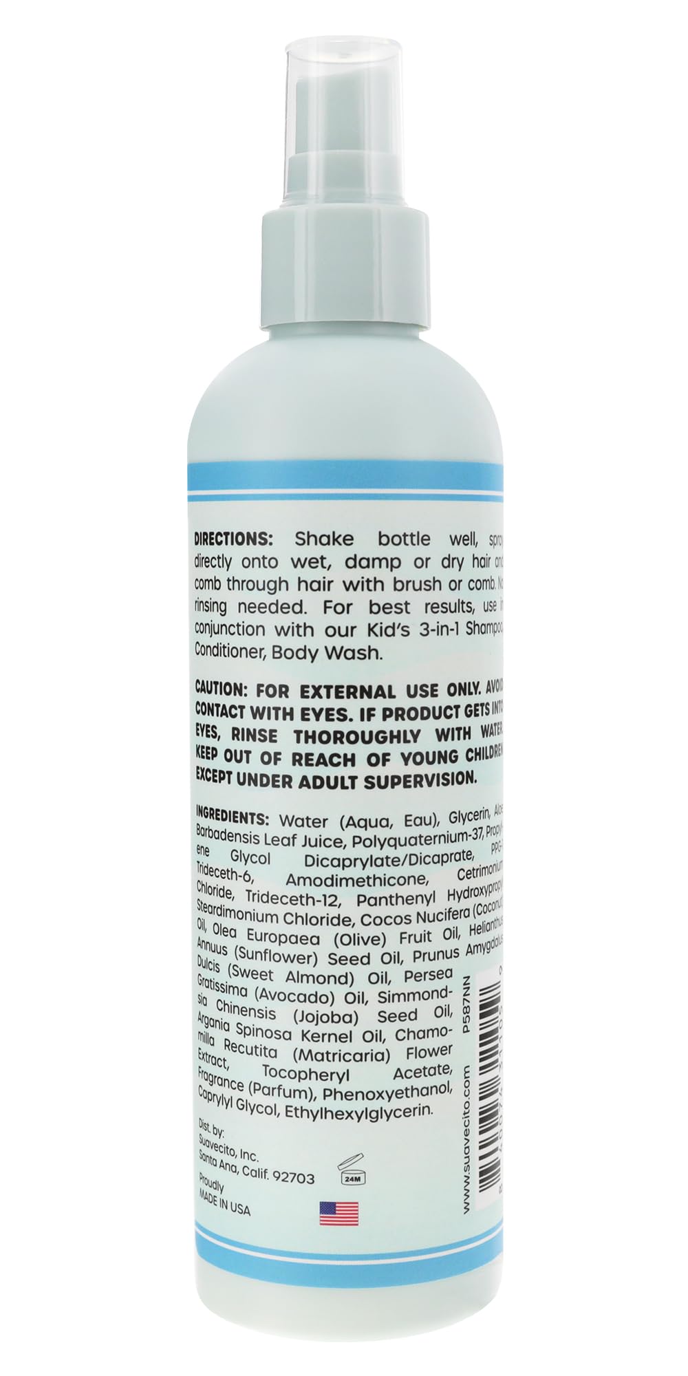 Suavecito fine mist close-up demonstrating even coverage and gentle slip