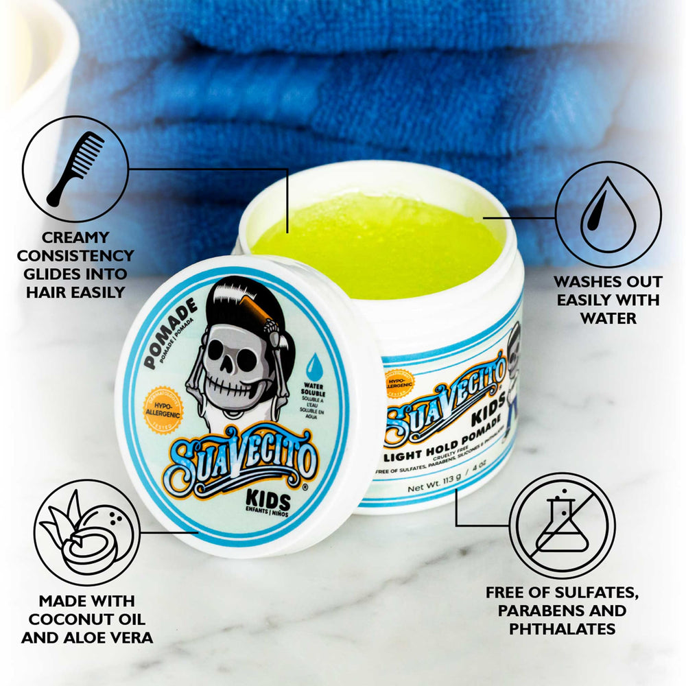 Suavecito texture close-up demonstrating smooth, non-greasy finish