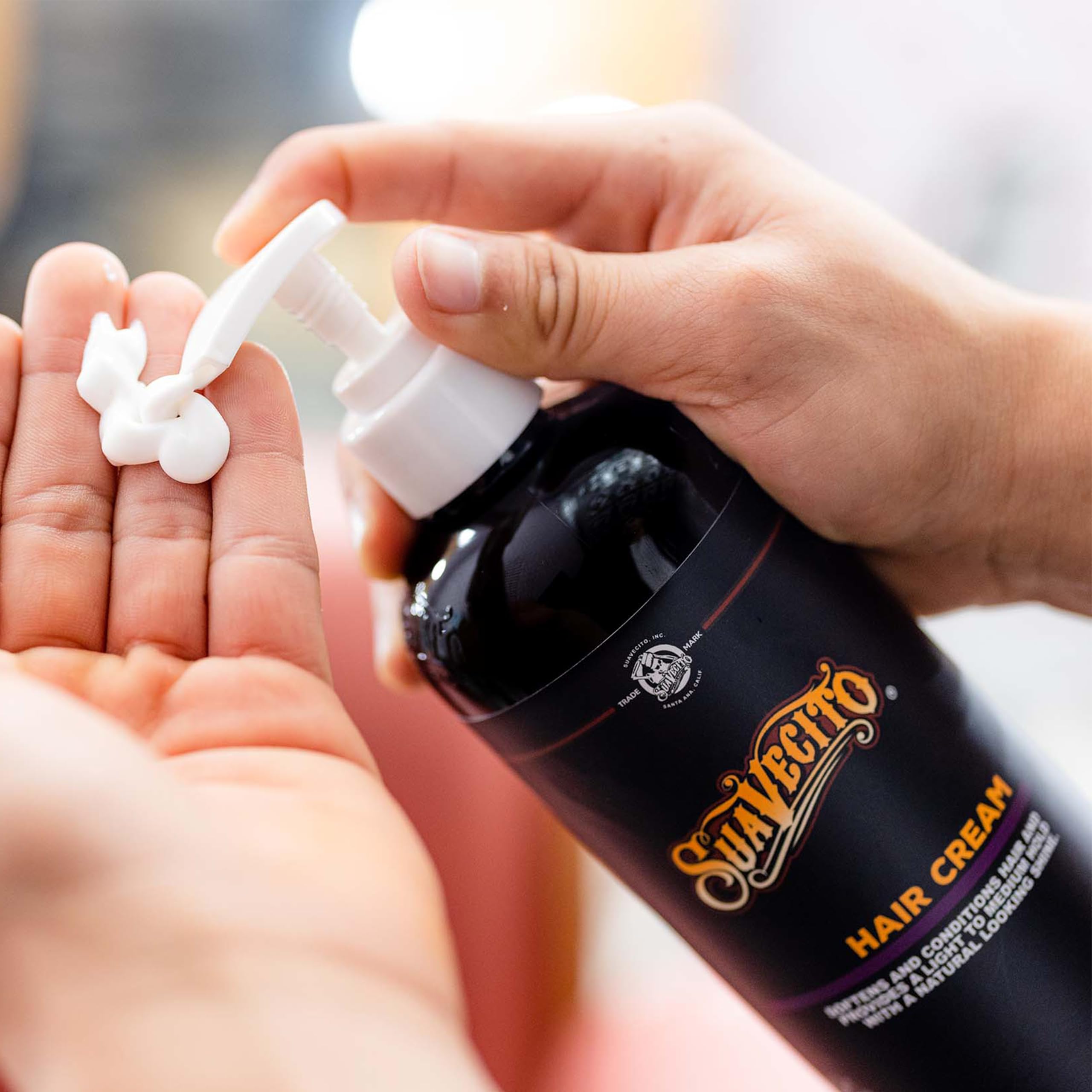Suavecito label closeup showing ingredients and transparent formulation benefit