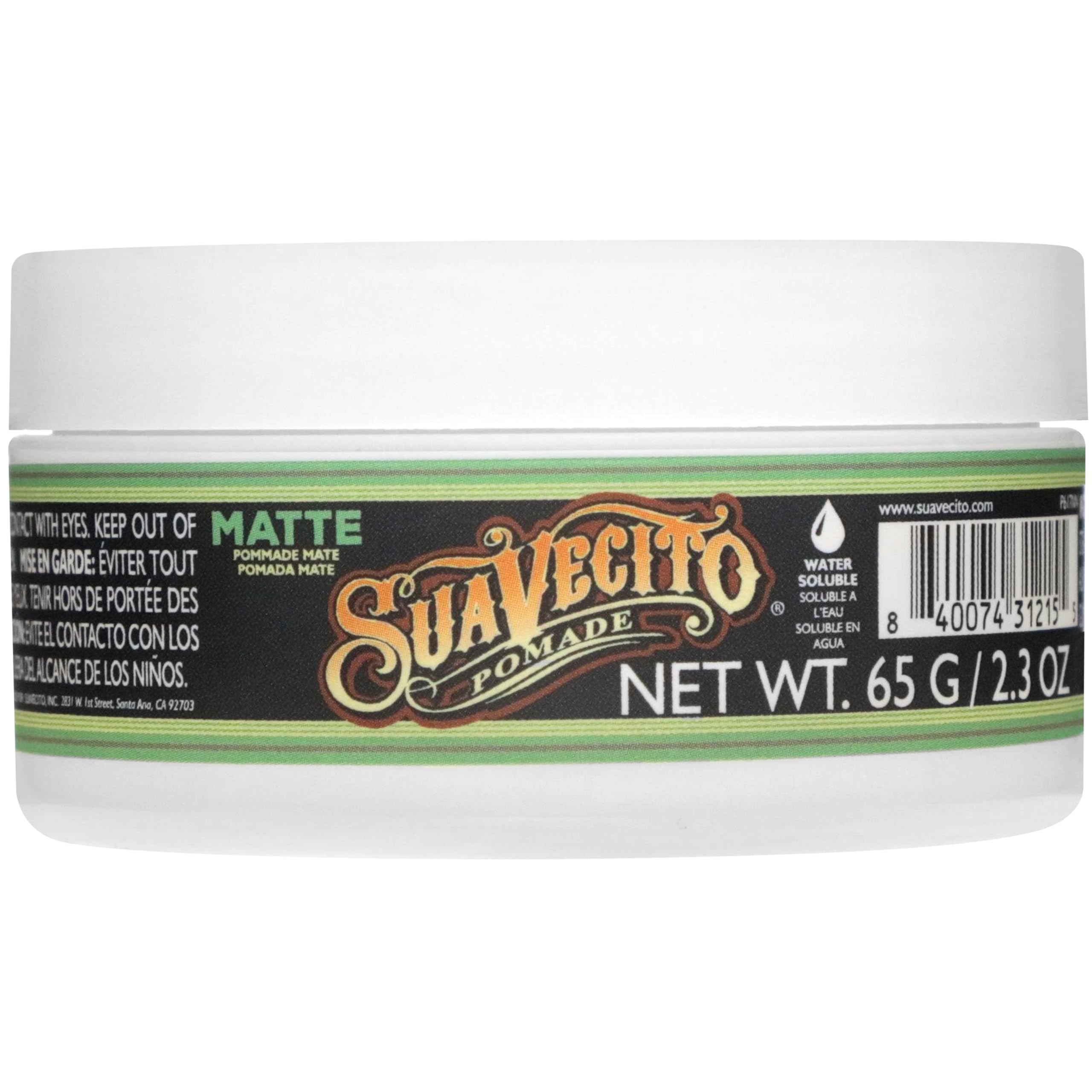 Closeup of Suavecito label and ingredients highlighting product transparency