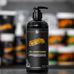 Suavecito beside ruler showing 16 oz bottle scale for value comparison