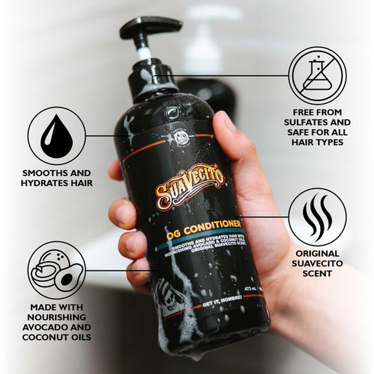 Suavecito pump dispensing conditioner showing controlled dosing benefit