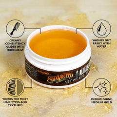 Suavecito open tub texture showing creamy consistency and spreadability
