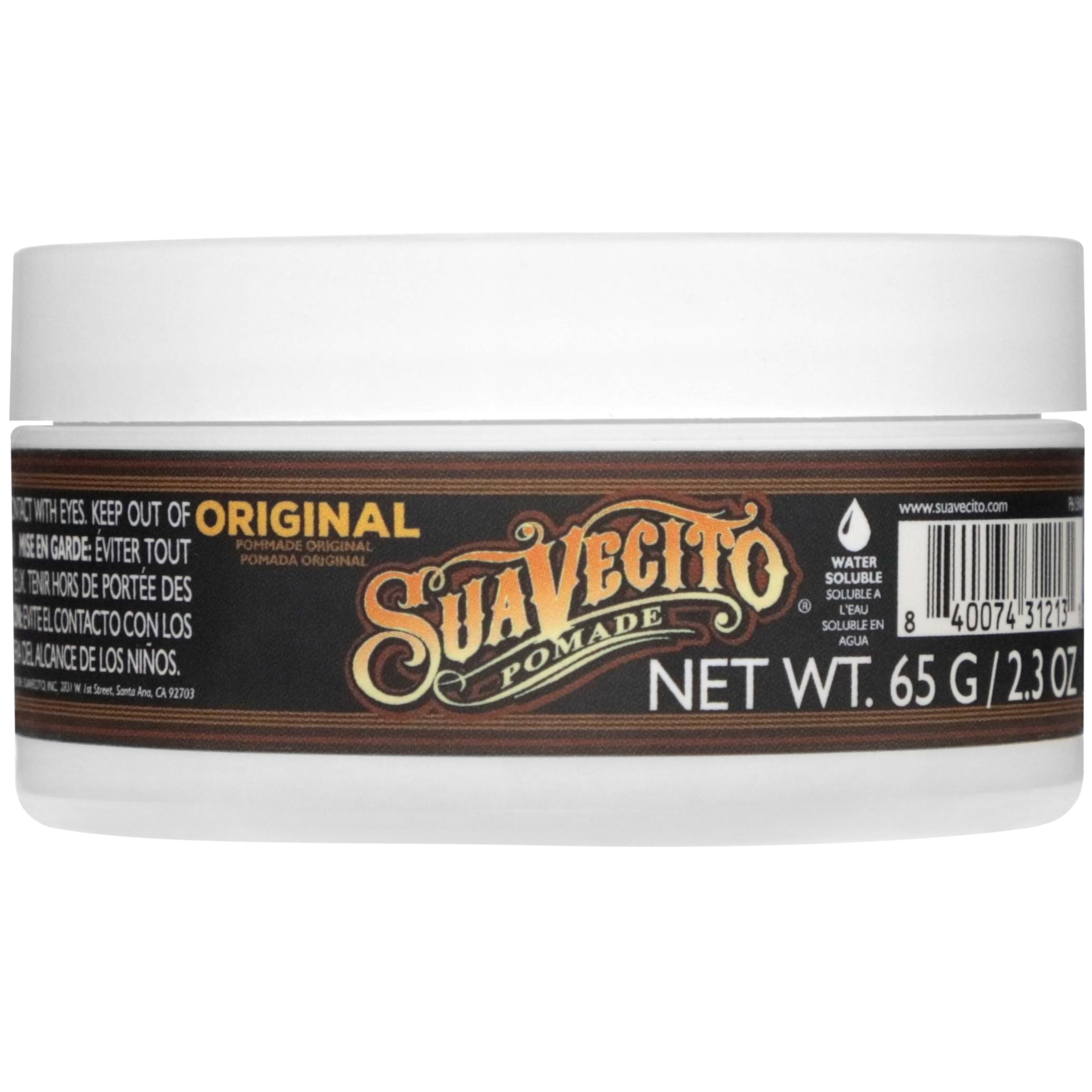 Suavecito styled pompadour result showing moderate shine and shape