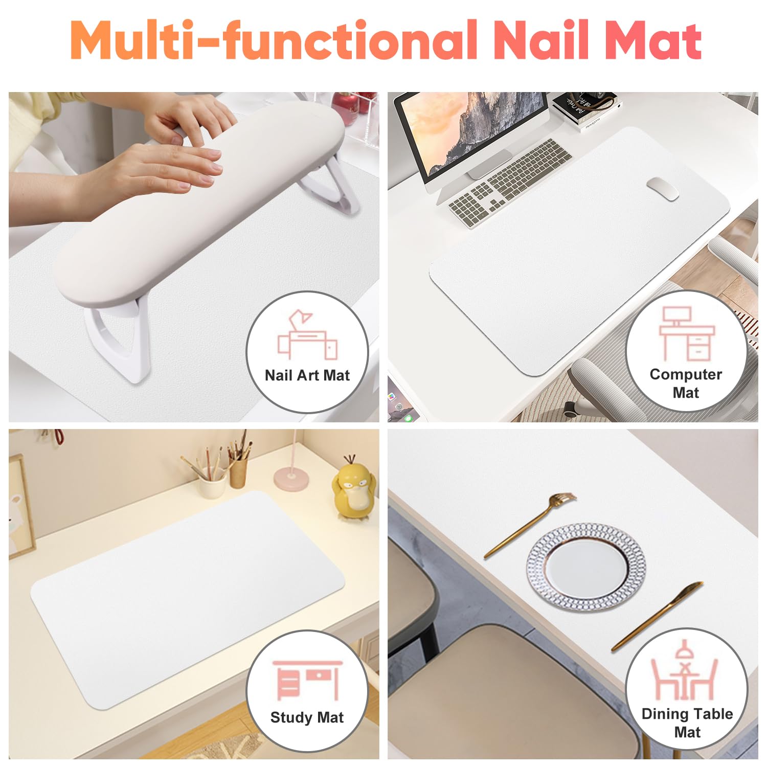SUBAY mat catching polish drip to protect table and simplify cleanup