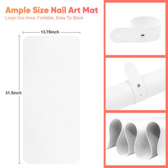 SUBAY mat pictured with ruler showing 80 by 35 cm size for coverage