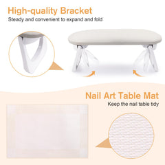SUBAY arm rest next to ruler showing dimensions and portable scale benefit