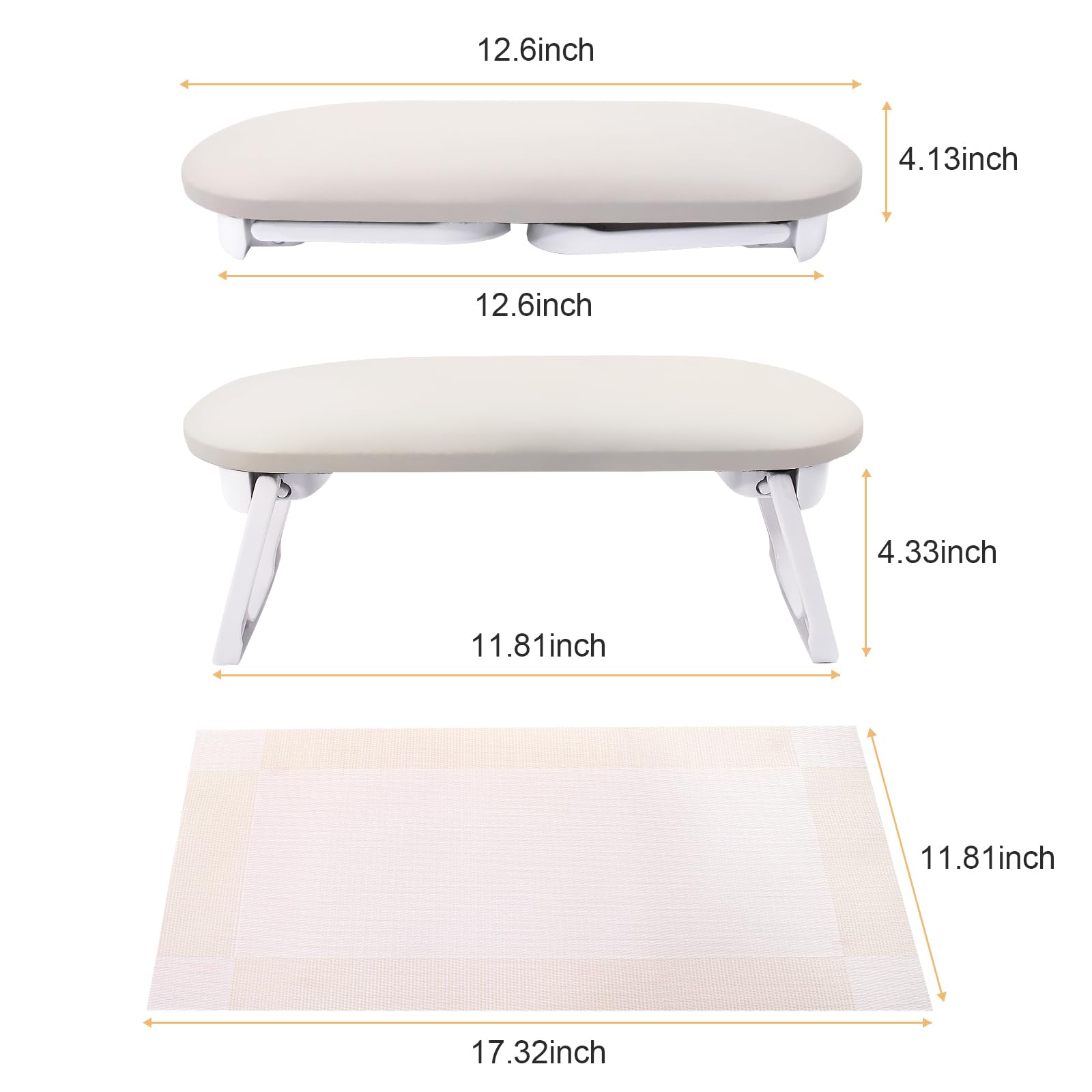 SUBAY table mat and arm rest edge detail protecting work surface and grip