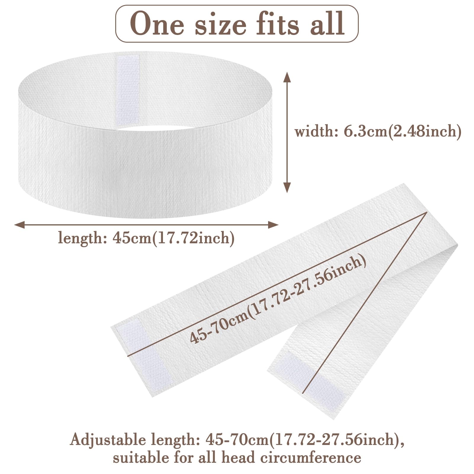 Sublaga headband stretched to display elastic edge and secure fit benefit
