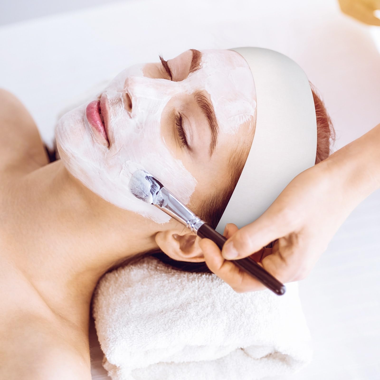 Sublaga headband displayed in spa setting emphasizing professional-use readiness