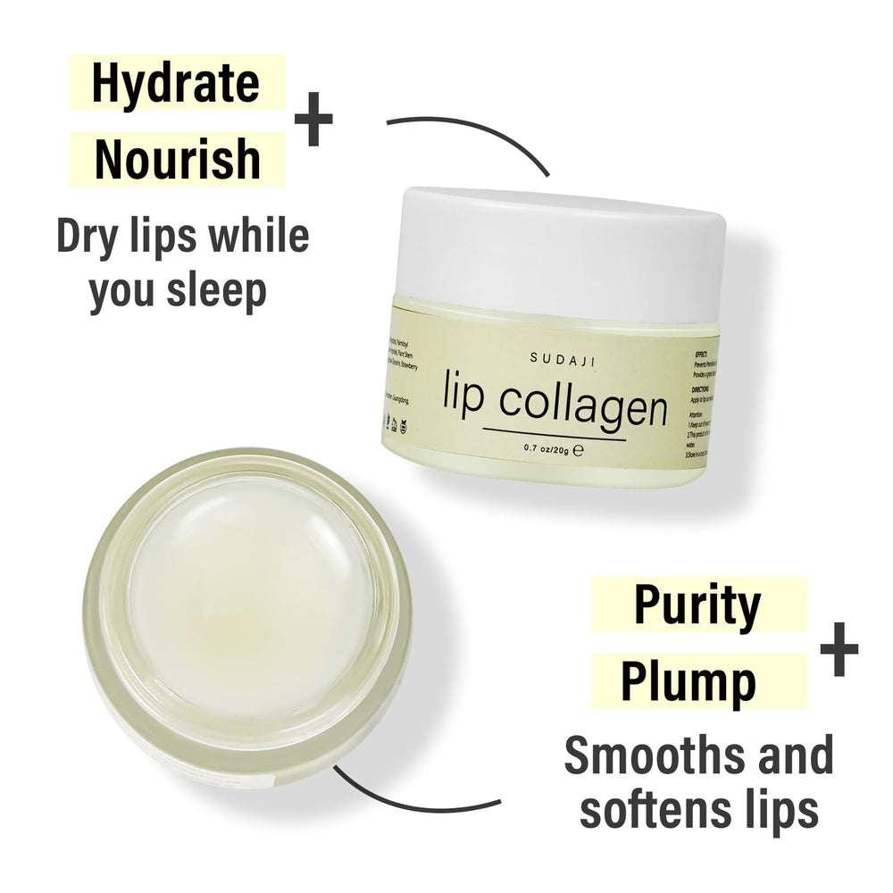 SUDAJI applied on model lips showing plumper softer appearance after use