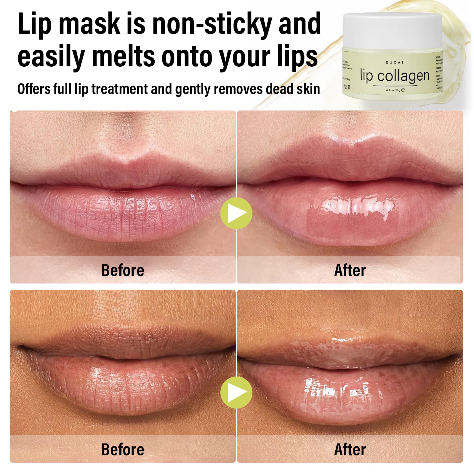 SUDAJI silicone lip brush included demonstrating precise and hygienic application