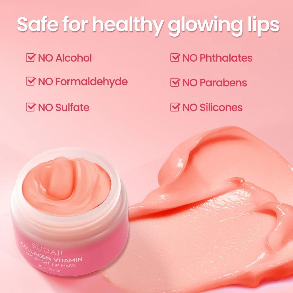 SUDAJI lip mask on hand to show product size and coverage benefit