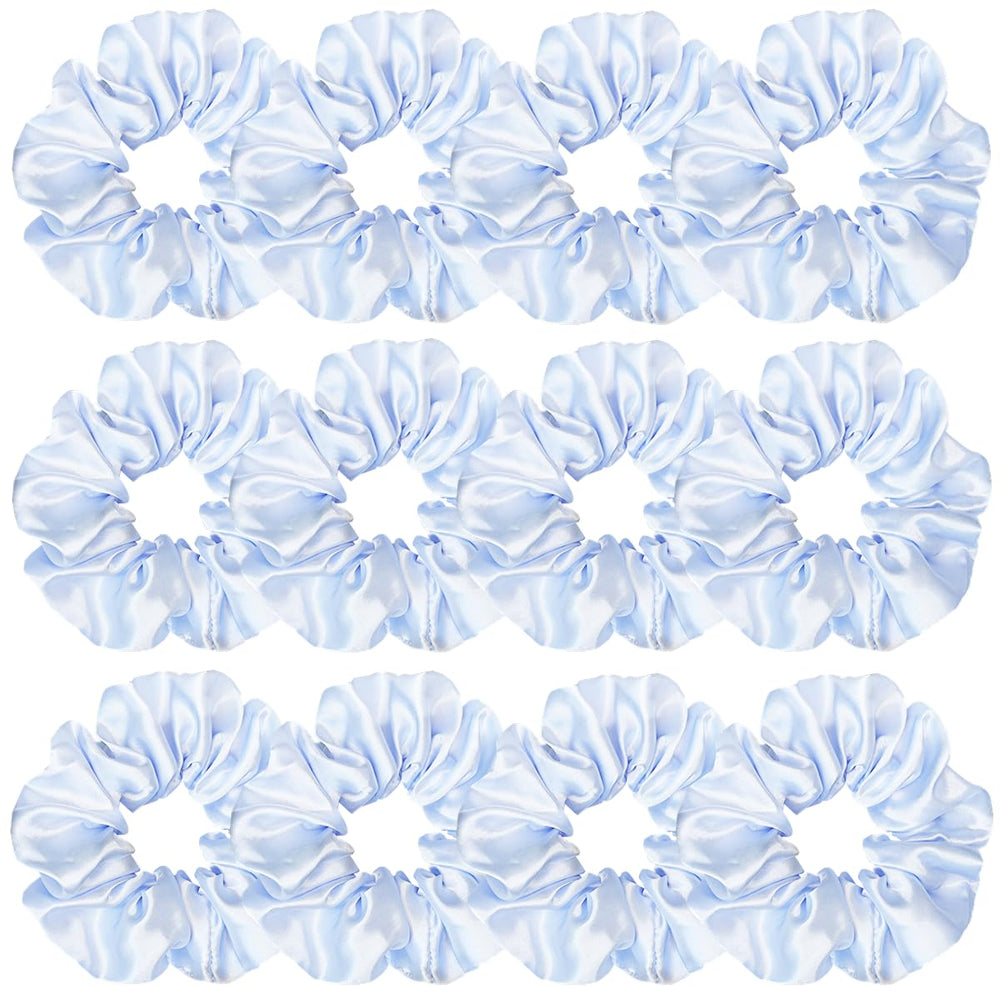 Sufermoe front packaging showing twelve light-blue scrunchies and organized set for convenience