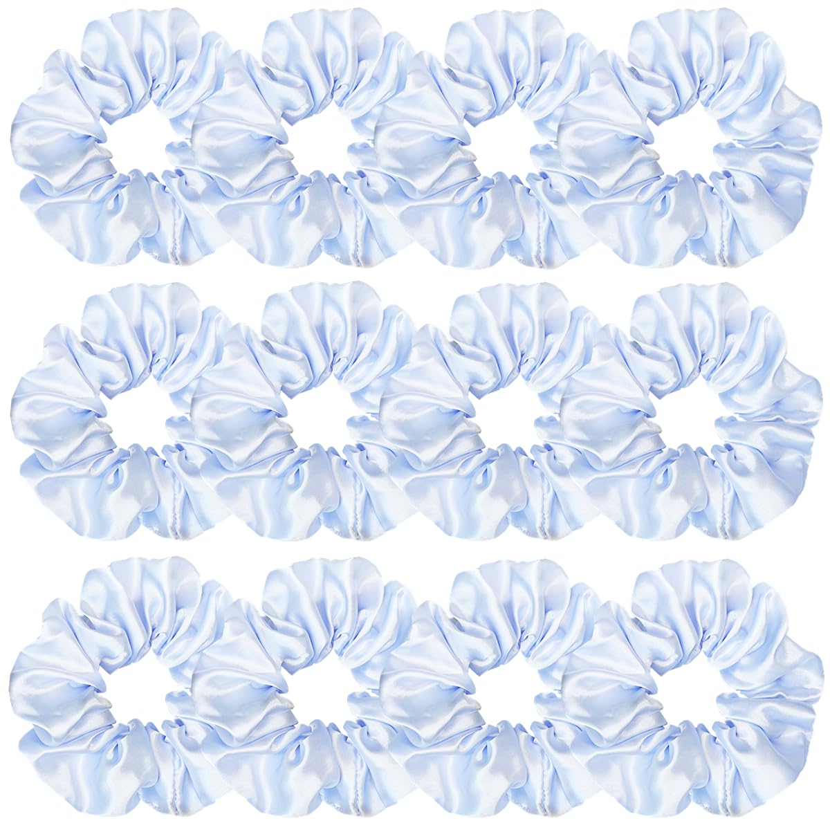 Sufermoe front packaging showing twelve light-blue scrunchies and organized set for convenience