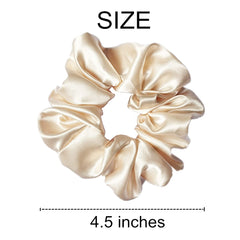 Sufermoe scrunchie in ponytail demonstrating secure, no-crease styling benefit