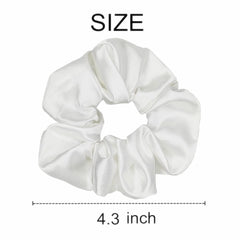 Sufermoe scrunchie in a ponytail demonstrating secure hold and crease-free finish