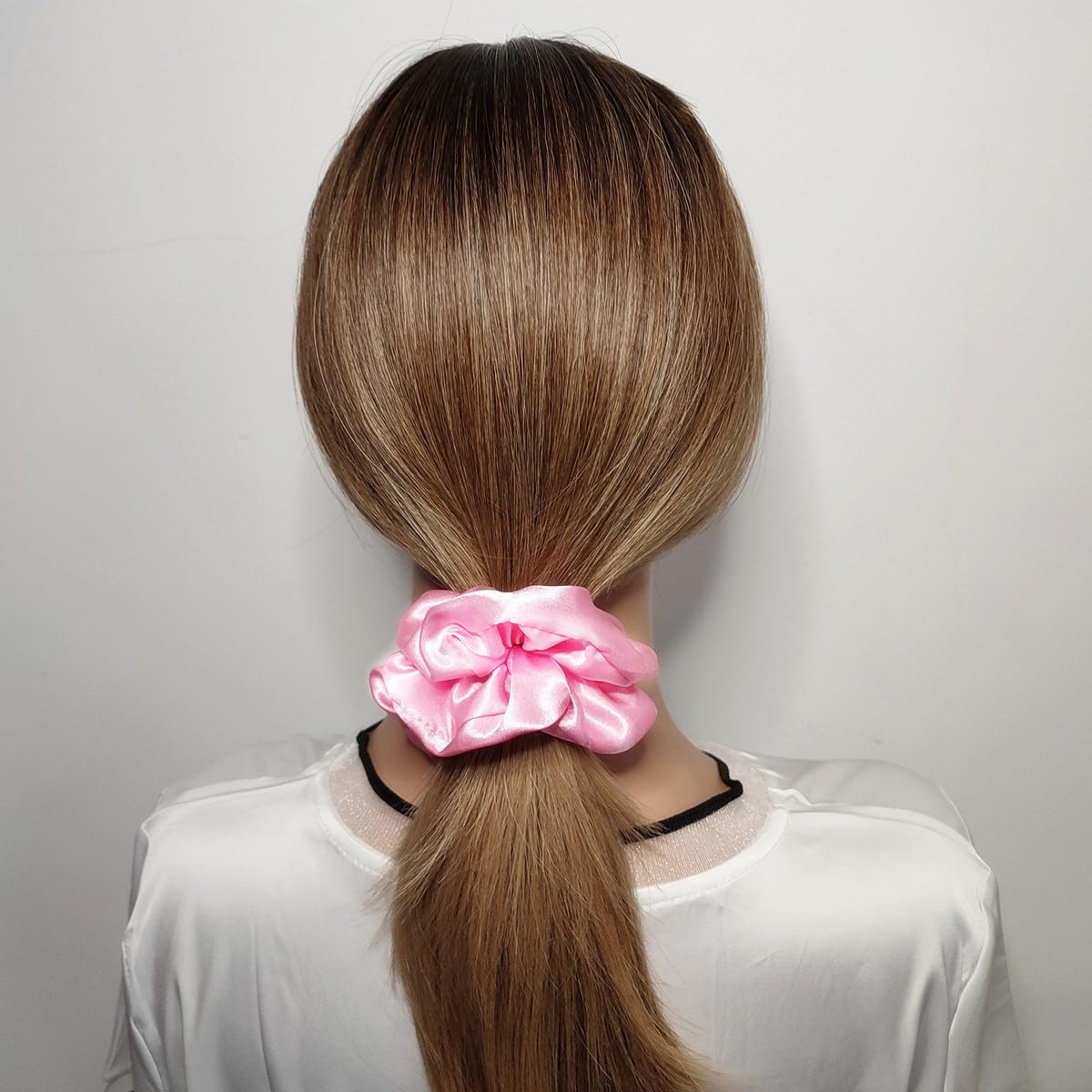 sufermoe satin texture close-up showing smooth weave and soft finish benefit: reduces hair friction