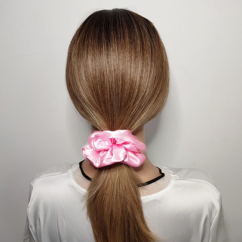 sufermoe satin texture close-up showing smooth weave and soft finish benefit: reduces hair friction