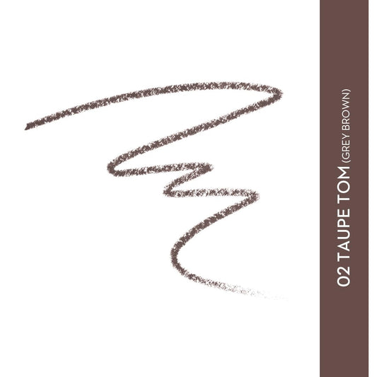 SUGAR Cosmetics pencil tip close-up showing fine point for precise hair-like strokes