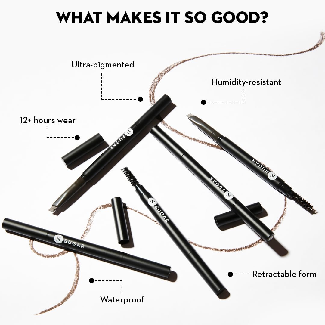 SUGAR Cosmetics spoolie detail for blending and grooming brows into place