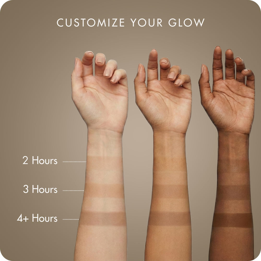 SUGARED + BRONZED quick-dry mousse demonstrating fast transfer resistance