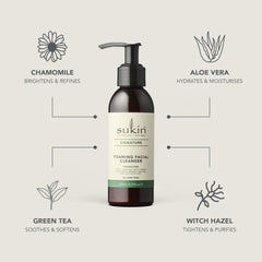Sukin bottle beside aloe leaves showing soothing hydration benefit
