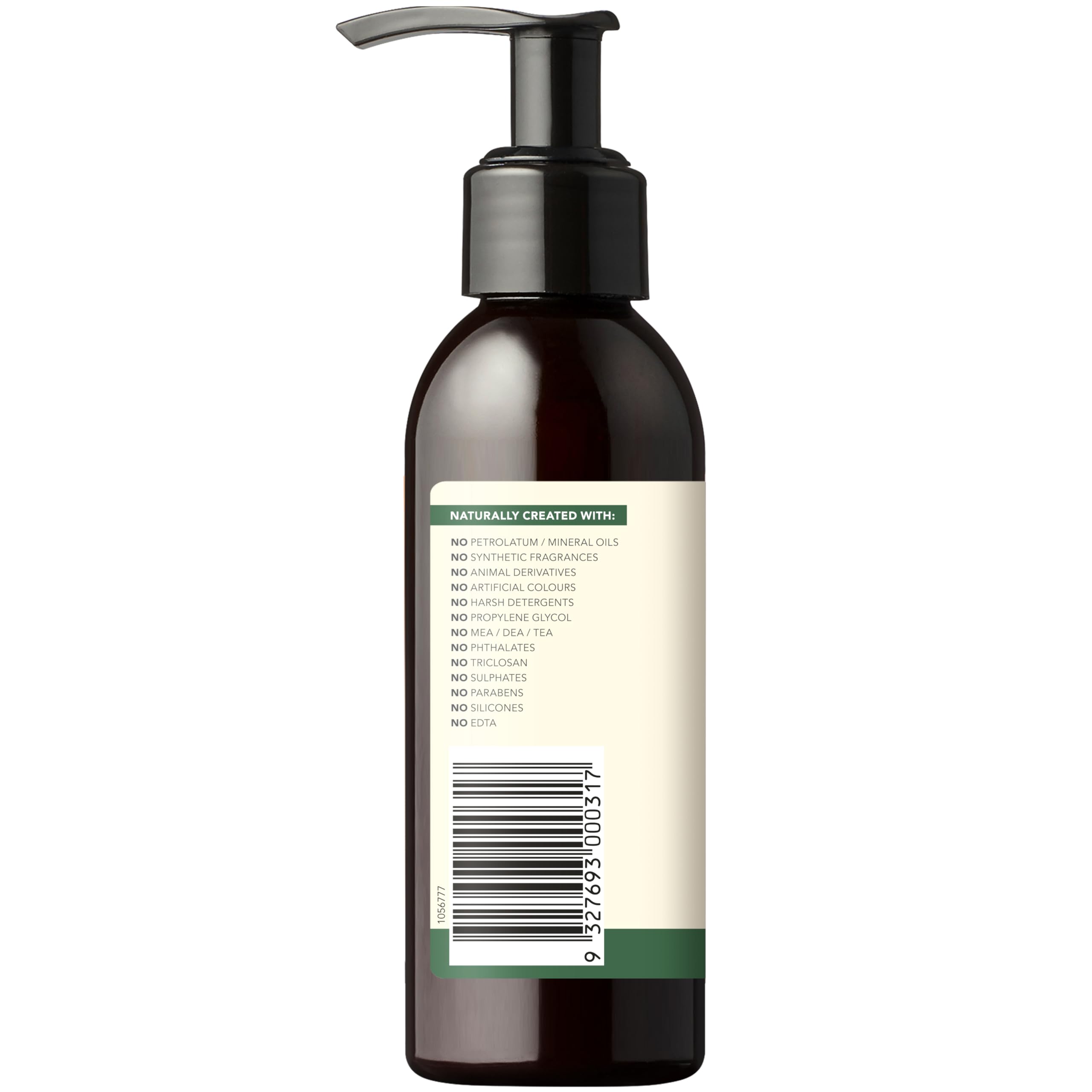 Sukin foam dispensed from pump demonstrating gentle lather