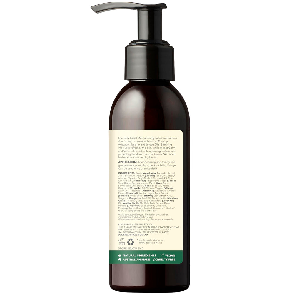Sukin lotion dispensing from tube illustrating easy application benefit
