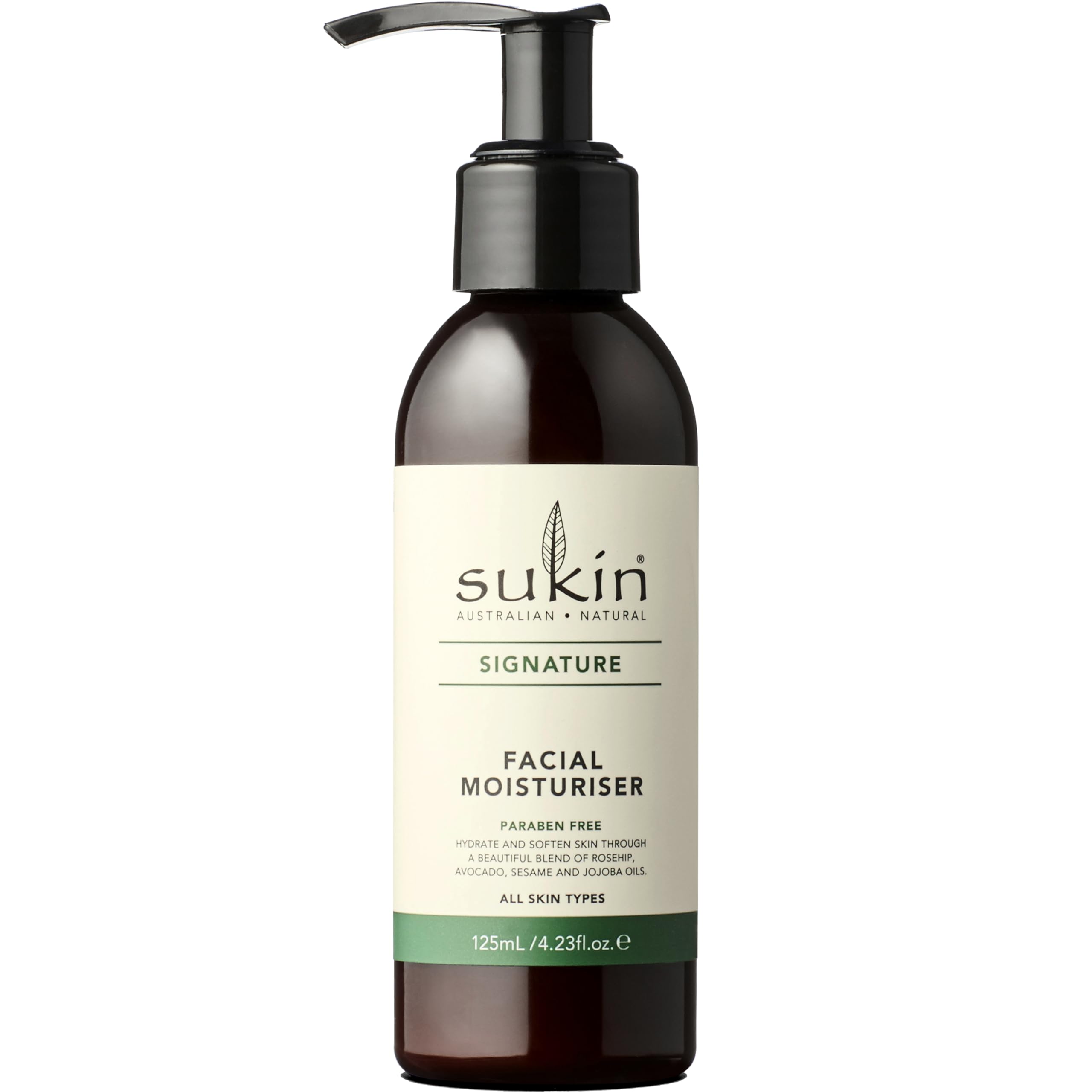 Sukin front tube showing product name and size benefits hydration
