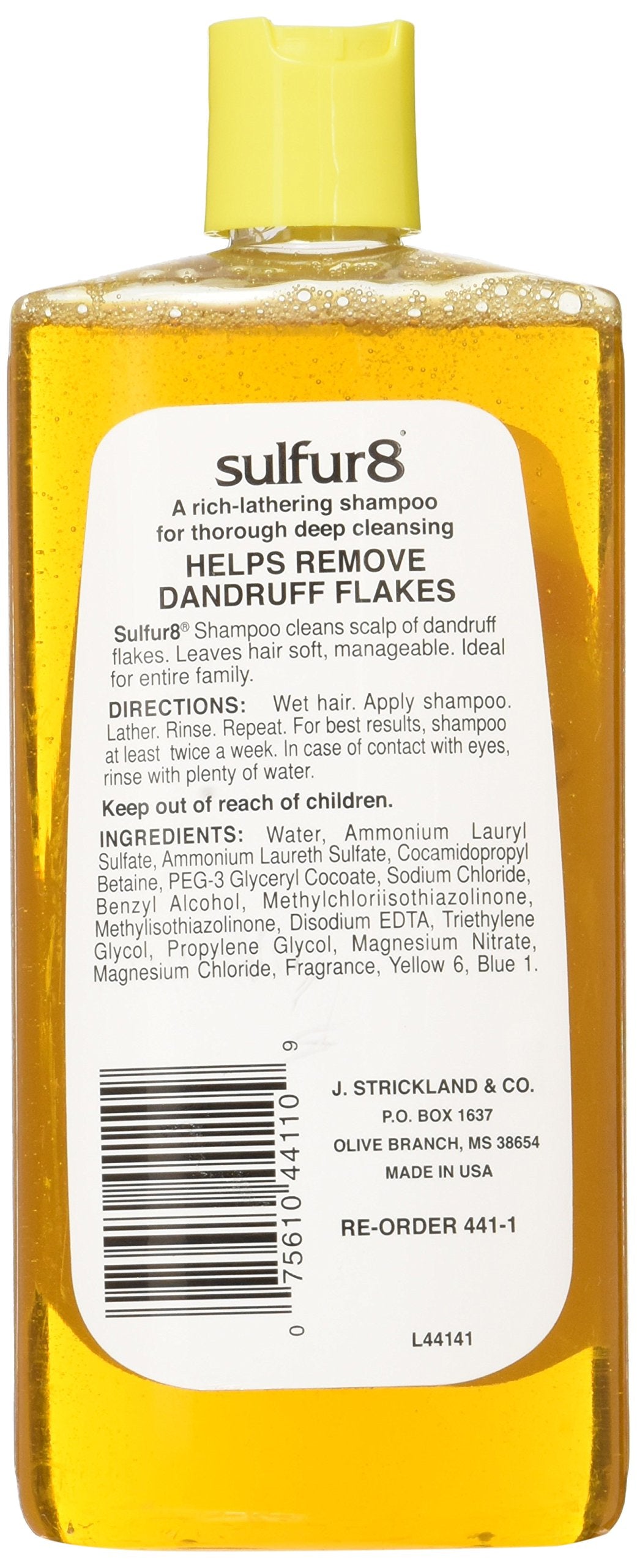 SULFUR8 creamy lather texture demonstrating gentle clarifying action