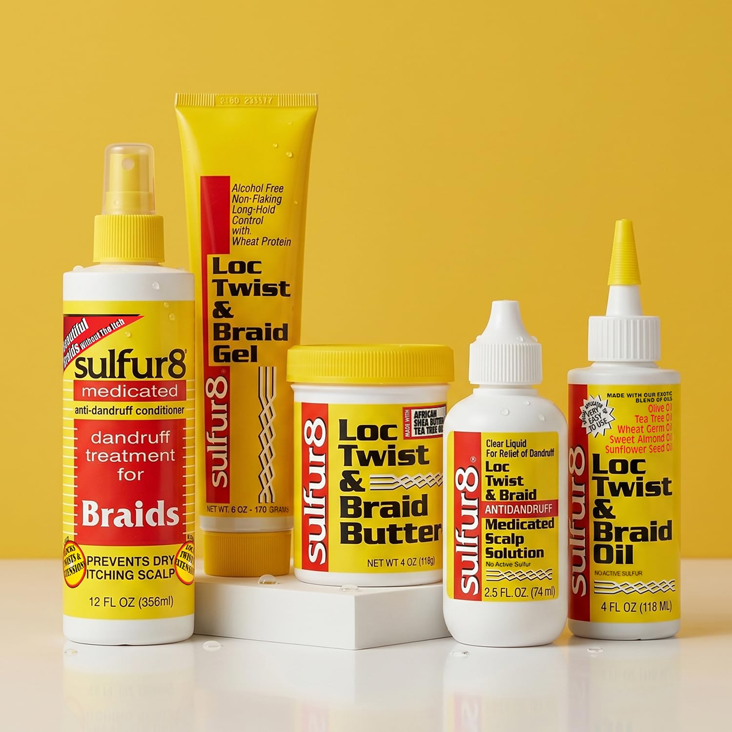 SULFUR8 in lifestyle scene with braided hair showing improved manageability