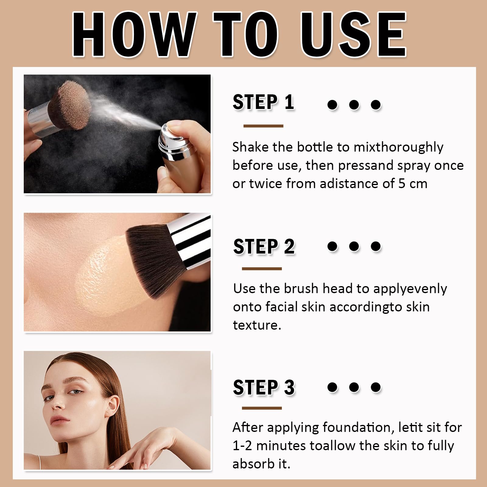 Sulily application on model showing quick brush-free coverage and refreshed complexion