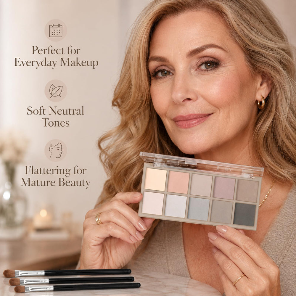 Sulily eye makeup on mature model showing natural, defining result