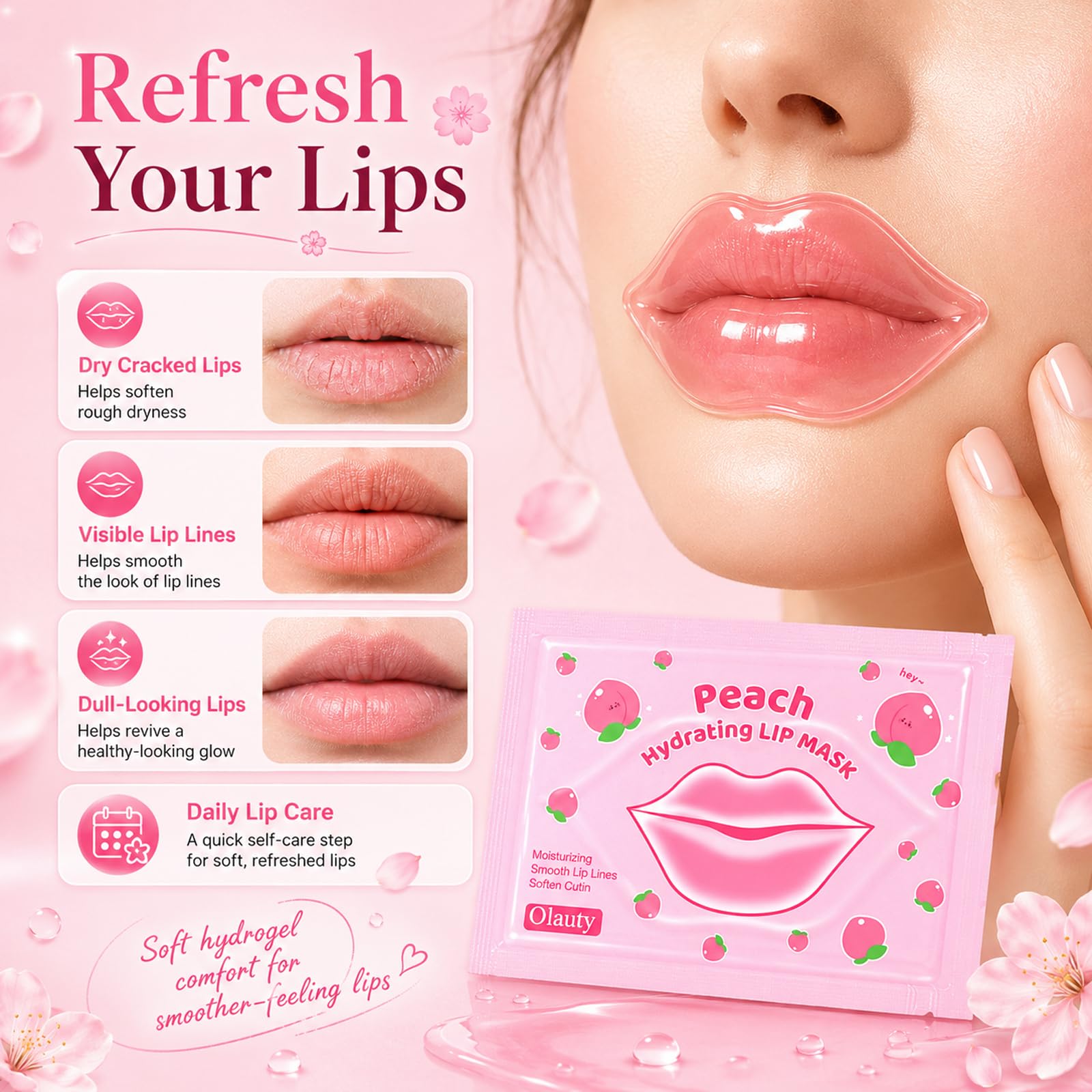 Sulily close-up under-eye patch showing curved fit and soothing cherry extract