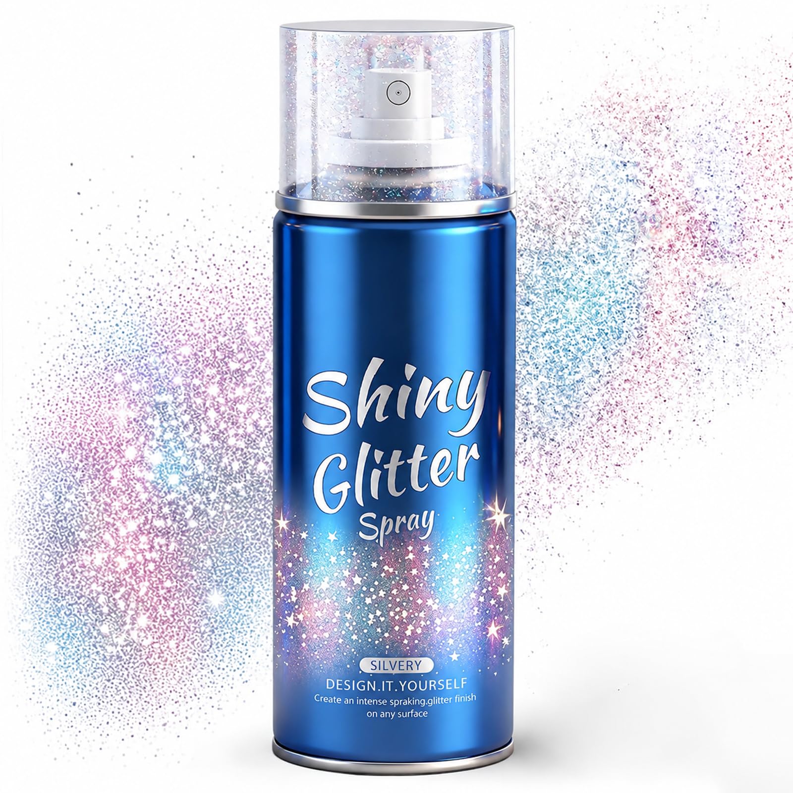 Sulily front packaging showing glitter spray and label, highlights portability