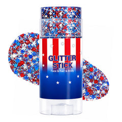 Sulily front packaging showing patriotic glitter stick and bold colors