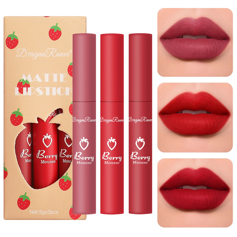 Sulily front view of three matte tubes showing shade variety and ready-to-wear