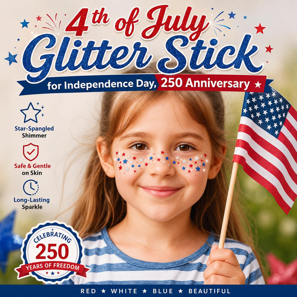 Sulily group at a Fourth of July party wearing glitter for coordinated looks
