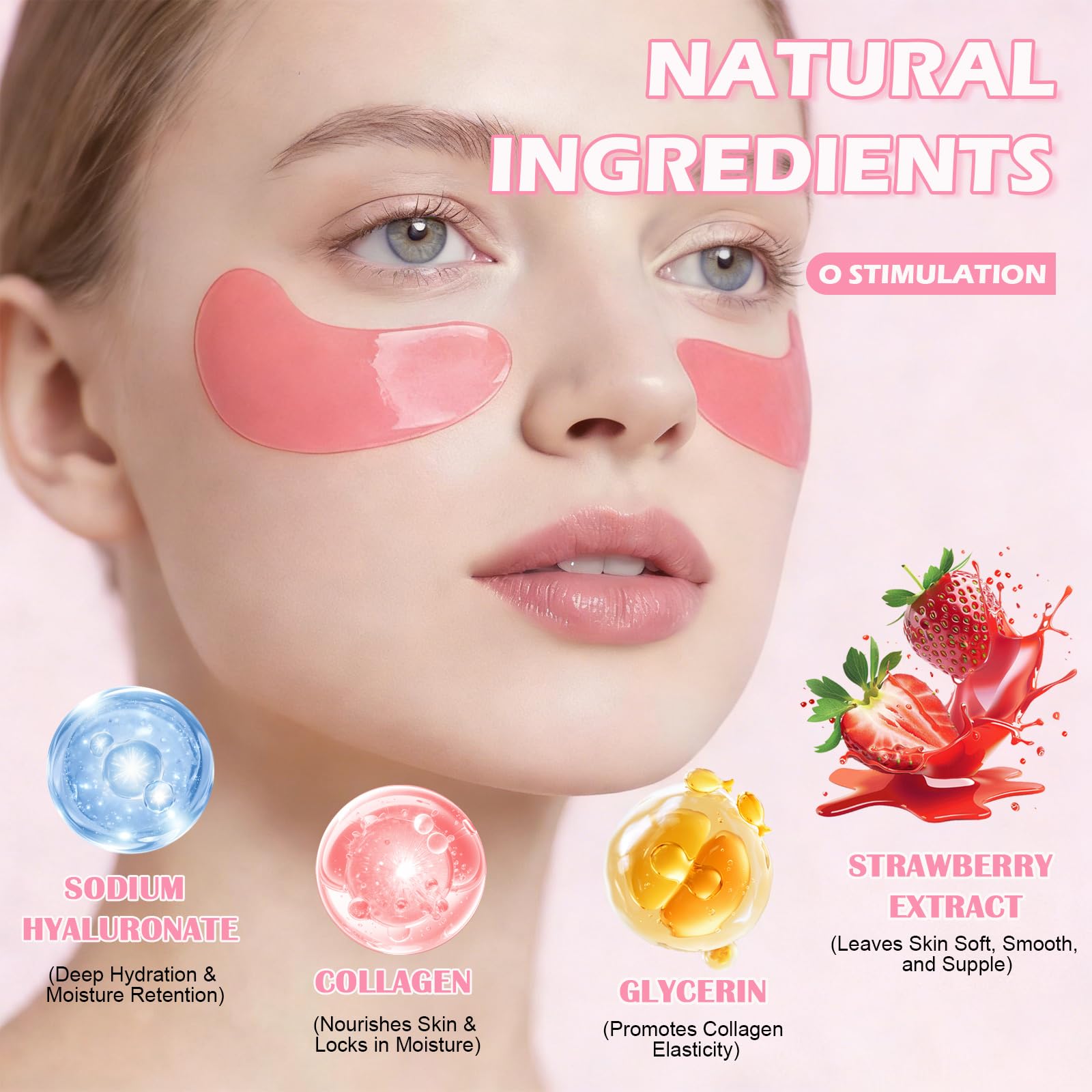 Sulily under-eye patches and lip mask worn during a 10-minute treatment