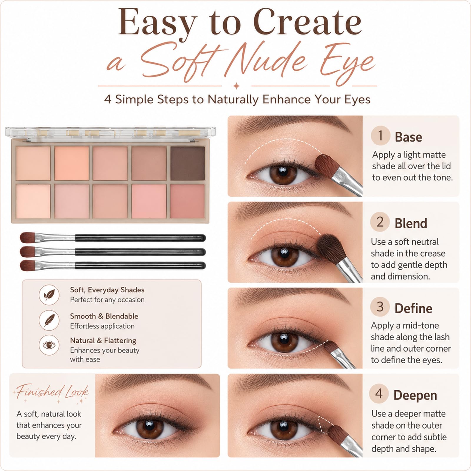 Sulily evening smokey eye showing depth from dark browns and contrast