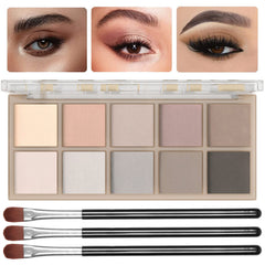 Sulily front view of palette showing ten cement neutrals and sleek packaging