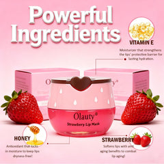 Sulily strawberry balm applied to lips showing hydrating glossy benefit