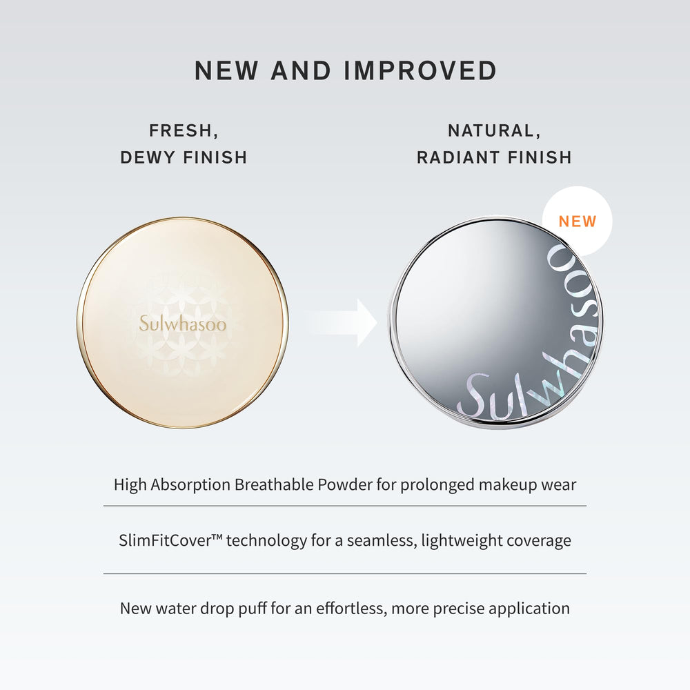 Sulwhasoo compact held in hand to show portable size advantage