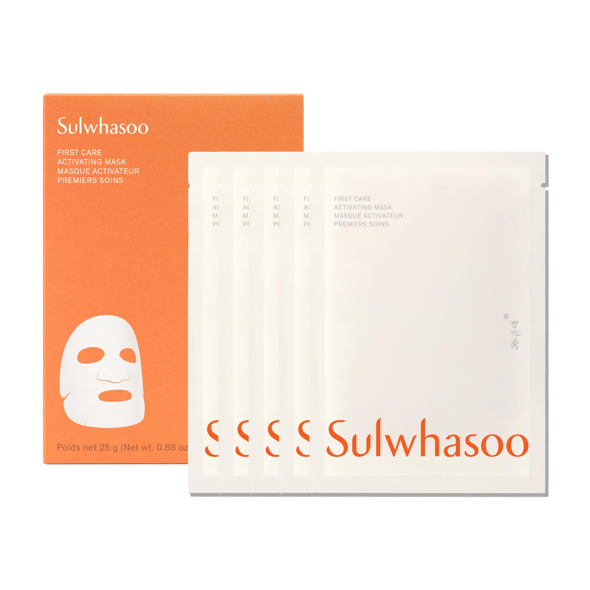 Sulwhasoo front packaging showing mask sachet and brand benefit