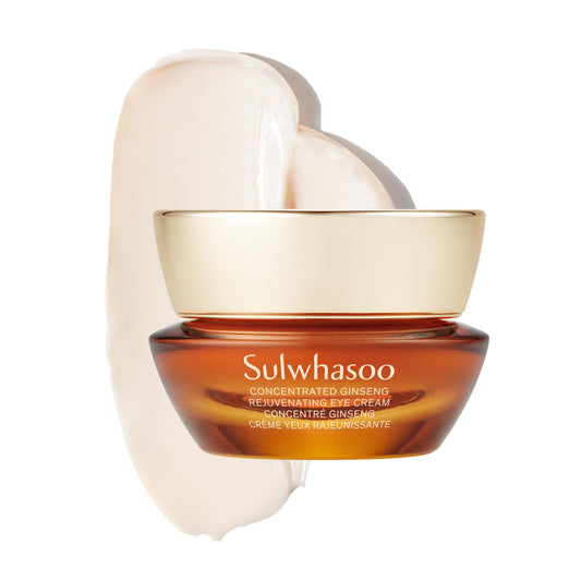 Sulwhasoo jar front view showing elegant packaging and premium anti-aging benefit
