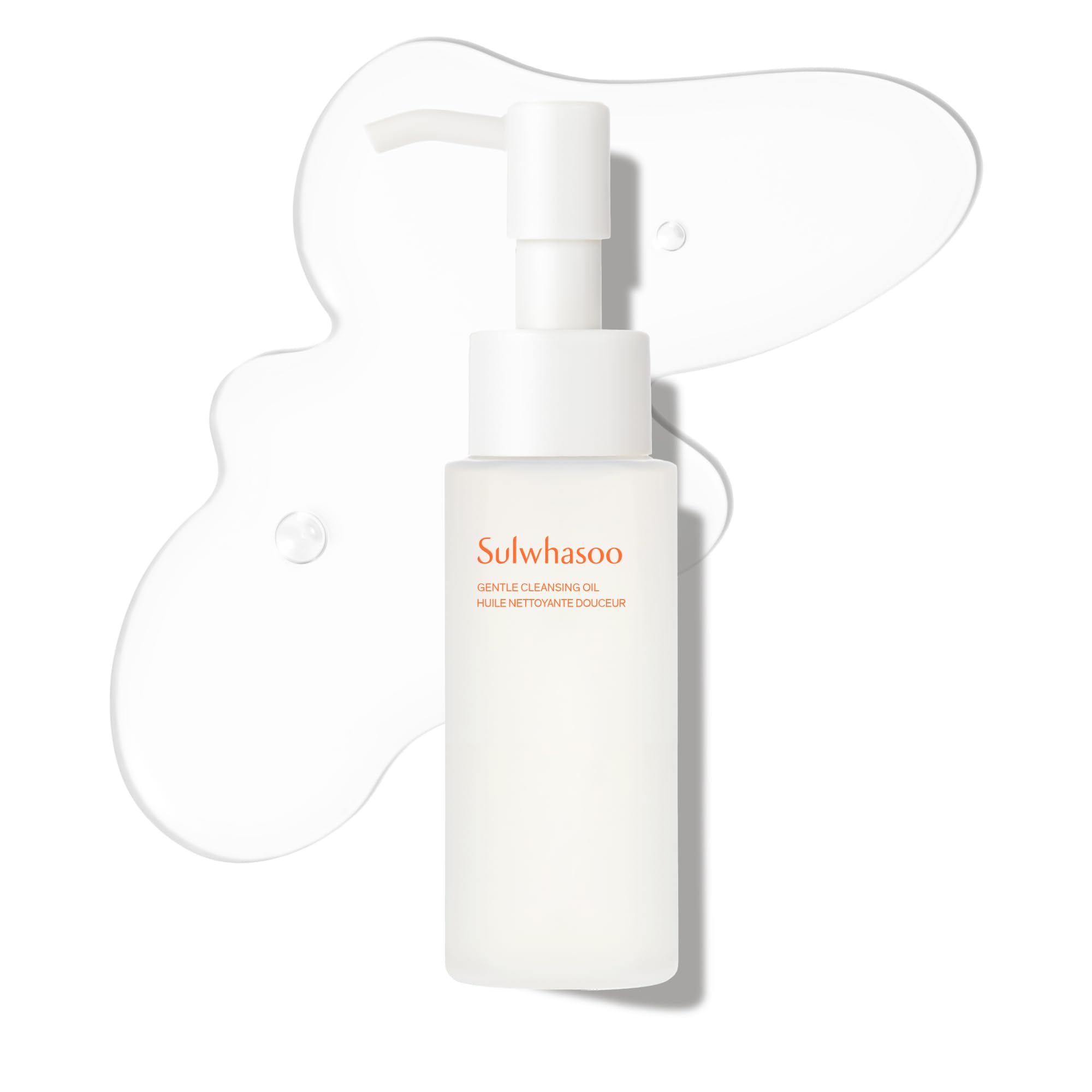 Sulwhasoo bottle front view showing brand and gentle oil cleanser, lightweight hydration benefit