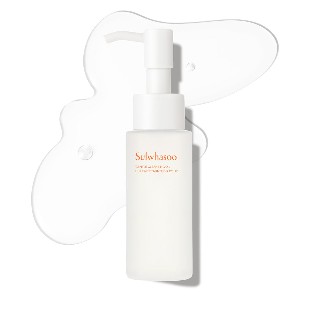 Sulwhasoo bottle front view showing brand and gentle oil cleanser, lightweight hydration benefit