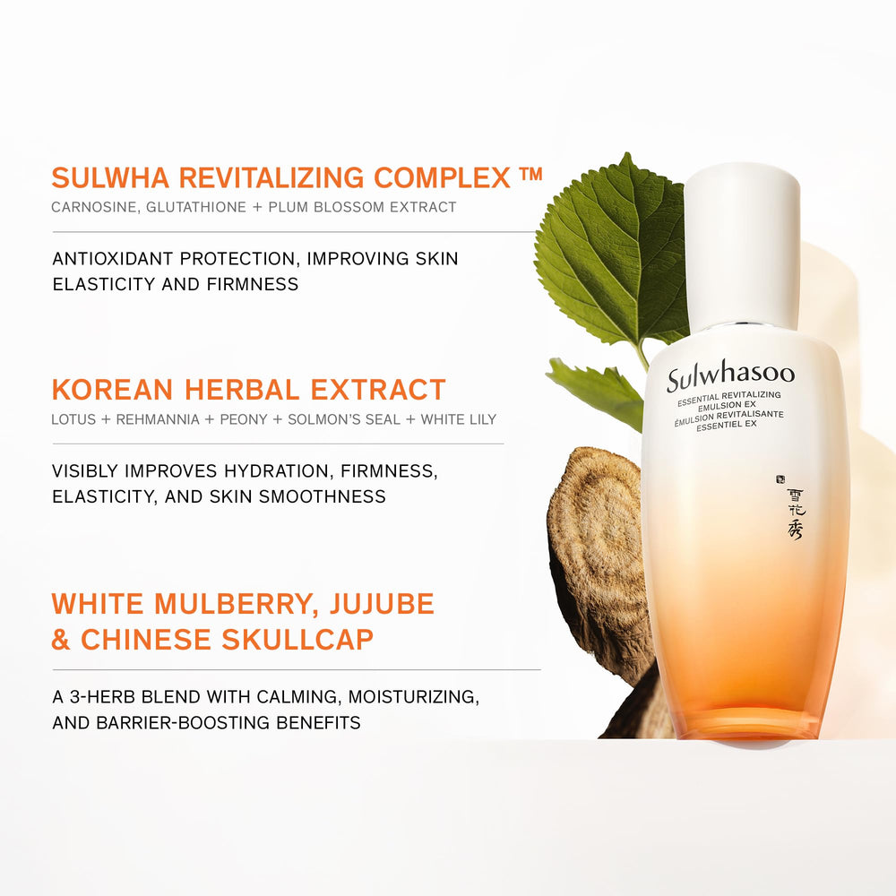 Sulwhasoo pump dispensing lotion illustrating easy controlled application