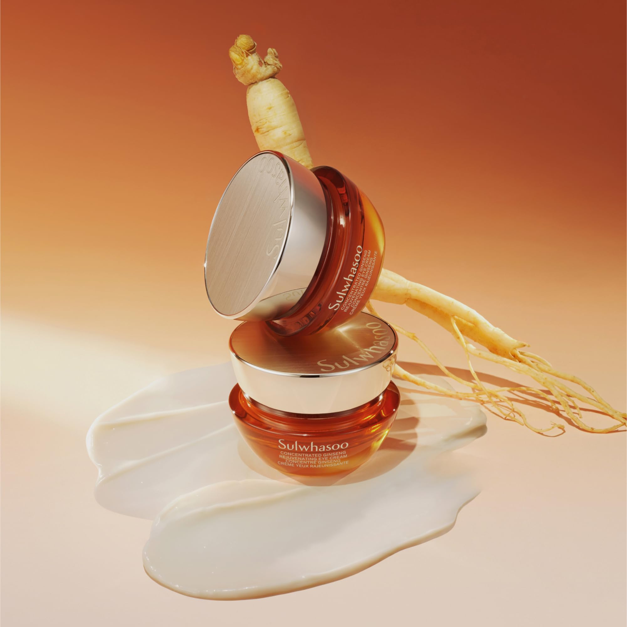 Sulwhasoo jar beside common items to show size and travel-friendly benefit